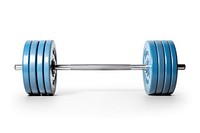 Barbell sports gym white background. 