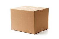 Cardboard box carton white background delivering. 