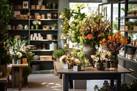 Flower shop architecture plant table. AI generated Image by rawpixel.