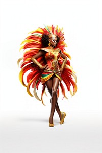 Carnival figurine costume dancing. 