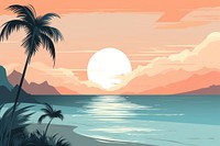 Seaside landscape sunlight outdoors. AI generated Image by rawpixel.