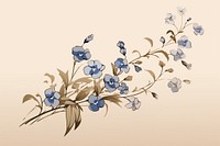 Forget me not pattern flower plant. AI generated Image by rawpixel.