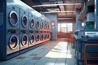 Self-service laundry appliance washing dryer.