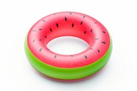 Rubber ring watermelon inflatable food white background. AI generated Image by rawpixel.