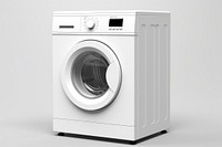 Washing machine appliance dryer white background. 