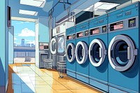 Self-service laundry appliance washing dryer. 