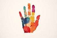 Hand five fingers art creativity gesturing. 