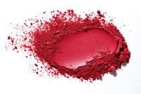 Cosmetics powder splattered lipstick.