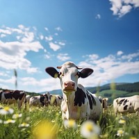 Cow livestock outdoors mammal. AI generated Image by rawpixel.