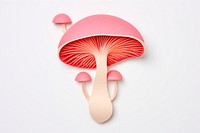 Mushroom fungus agaric white background. AI generated Image by rawpixel.