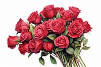 Roses flower plant red. AI generated Image by rawpixel.