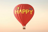 Hot air balloon mockup psd psd