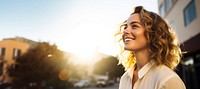 Business woman smiling laughing female adult. 