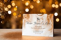 Festive invitation card mockup psd