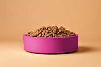 Pink pet food bowl