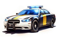 Police car vehicle transportation. AI generated Image by rawpixel.