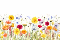 Daisy flower field border daisy backgrounds outdoors. AI generated Image by rawpixel.