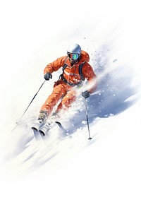 Skiing downhill recreation sports helmet. AI generated Image by rawpixel.