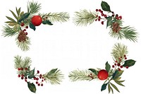 Christmas invitation border christmas wreath plant. 