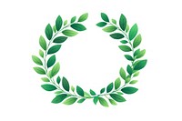 Leafy wreath badge leaf green plant. AI generated Image by rawpixel.
