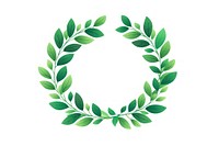 Leafy wreath badge leaf green plant.