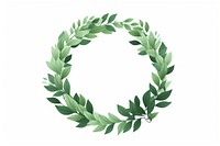 Leafy wreath badge leaf green plant.