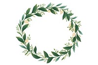 Leafy square wreath badge leaf pattern plant.