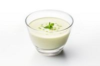 Vichyssoise drink glass herbs. AI generated Image by rawpixel.