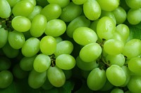 Green grapes backgrounds fruit plant. 