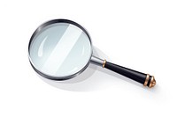Magnifying glass white background reflection circle. AI generated Image by rawpixel.