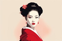 Geisha portrait fashion photography. 