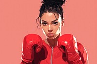 Portrait sports boxing adult. 