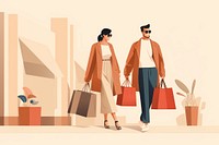 Shopping bag handbag walking. AI generated Image by rawpixel.