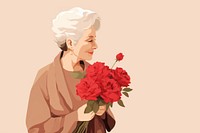 Portrait flower adult women. AI generated Image by rawpixel.