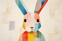 Rabbit art painting representation. 