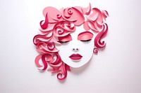 Cosmetics portrait art representation. 