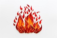 Fire white background creativity graphics. 