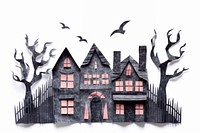 Haunted house architecture building drawing. AI generated Image by rawpixel.