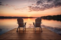 Lake chair furniture outdoors. 