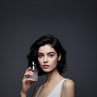 Perfum bottle cosmetics portrait. 