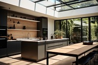 Modern kitchen architecture furniture appliance. 