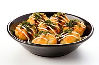 Takoyaki bowl food meal. 