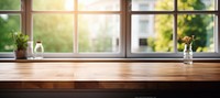 Kitchen window windowsill table. 