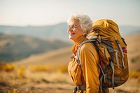 Backpack backpacking adult woman. 