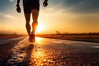 Running jogging athlete road. AI generated Image by rawpixel.