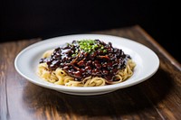 Jajangmyeon food spaghetti noodle. AI generated Image by rawpixel.