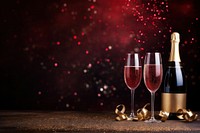 Celebration New years wine glass. AI generated Image by rawpixel.