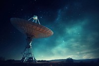 Satellite antenna night star. AI generated Image by rawpixel.