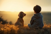 Dog outdoors sitting mammal