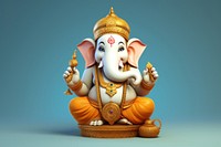 Ganesha cartoon representation spirituality. AI generated Image by rawpixel.
